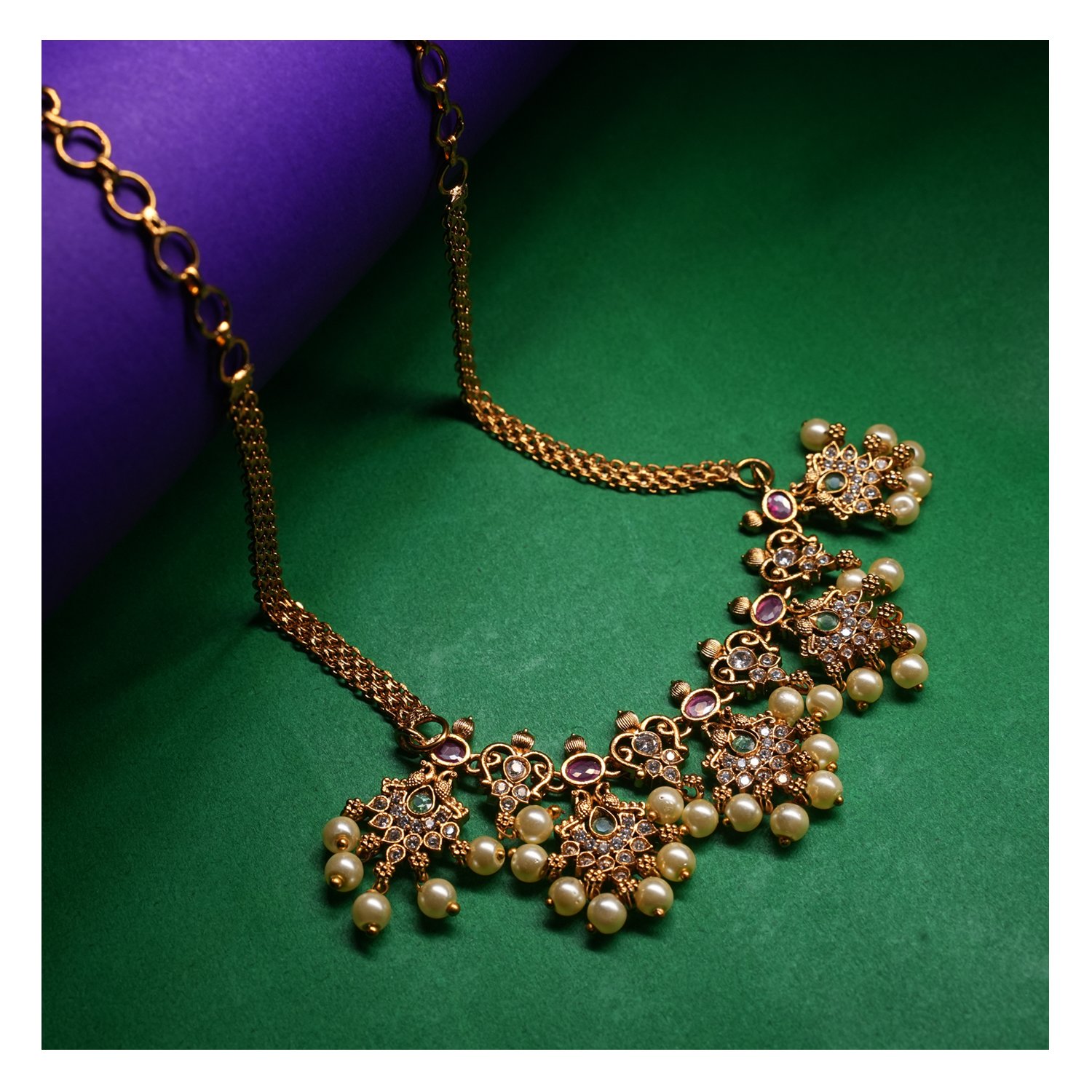 Moti Chokar Neck Set